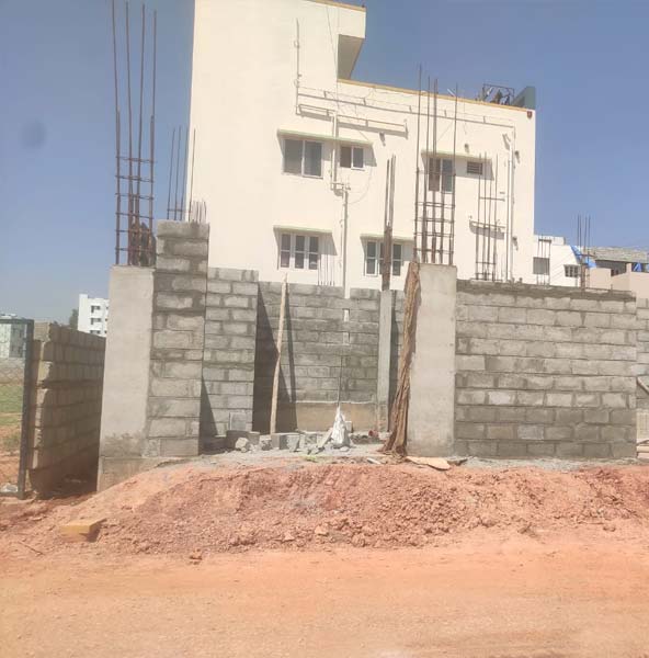 Construction works in Vijay Nagar, Bengaluru