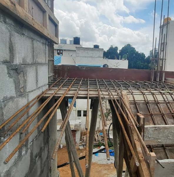 Construction work at Yelahanka by Dhrithi Construction