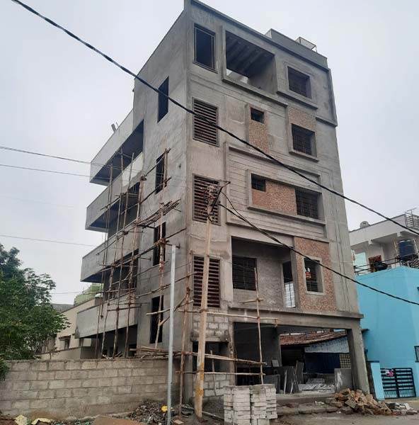 Construction work at Yelahanka by Dhrithi Construction